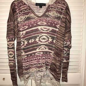 Boho Distressed Sweater
